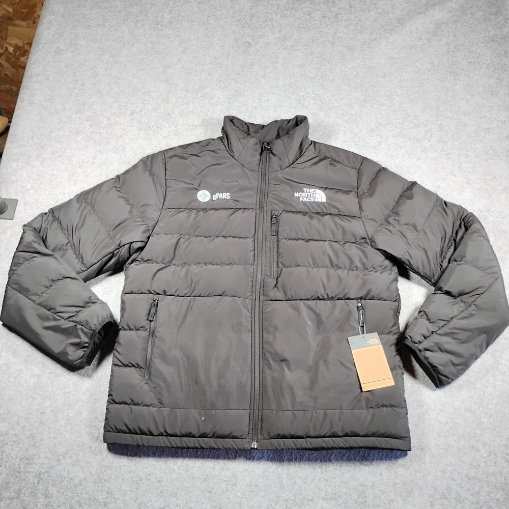 The North Face Mens Black‎ Down FZ Full Zip Puffer Jacket NF0A7V4F Large Logo
